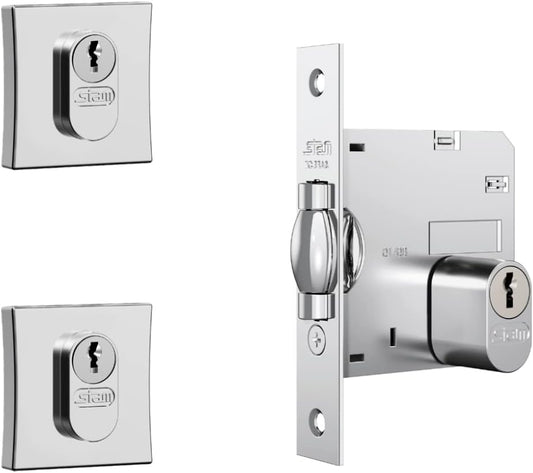 Fechadura Pivotante 803 Roseta Quadrada Inox Stam