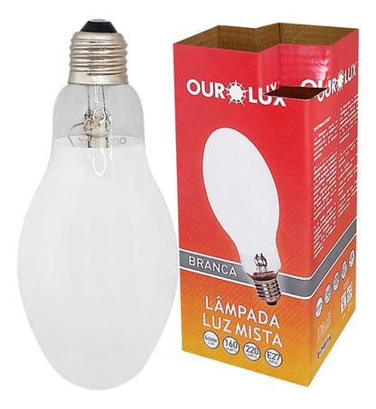 Lâmpada Luz Mista 160W/220V E-27 Ovoide - Ourolux