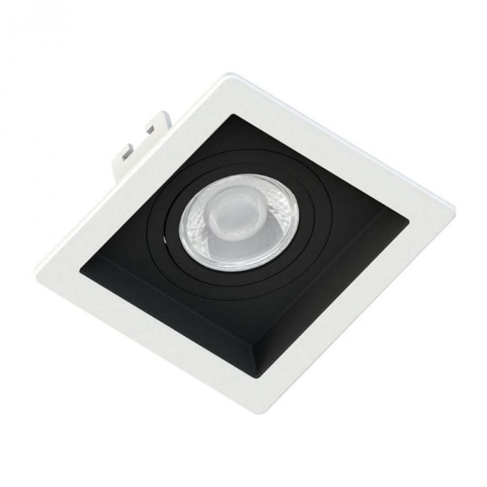 Spot Embutir Dicroica MR11 Save Energy Recuado Branco/Preto
