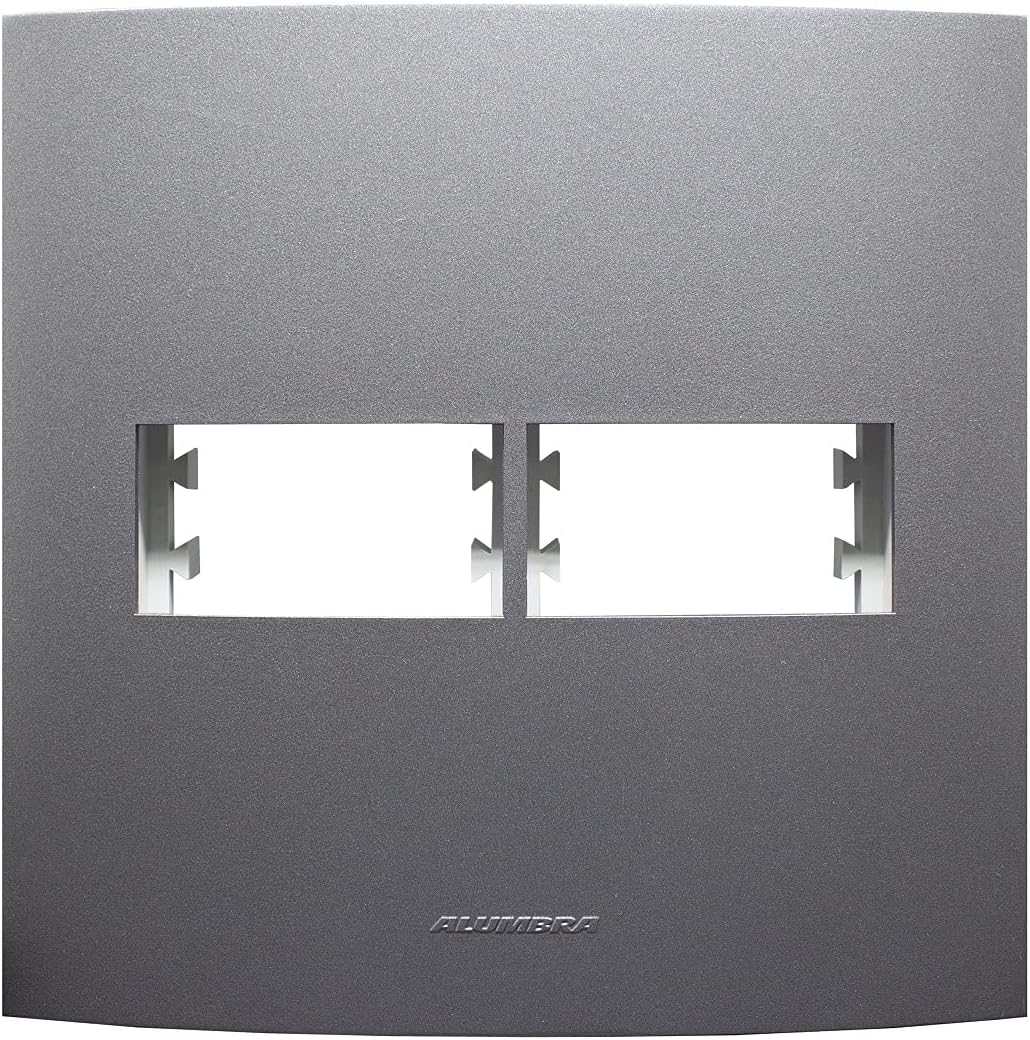 Placa 4 x 4 2Módulos Distanciados Com Suporte InovaPro Grafite - Alumbra