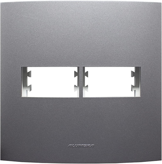 Placa 4 x 4 2Módulos Distanciados Com Suporte InovaPro Grafite - Alumbra