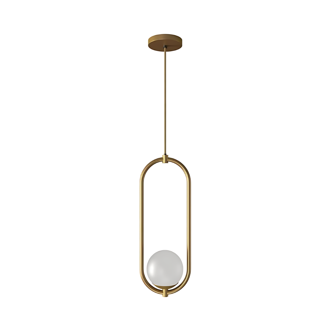 PEND GLOBE IV 1XG9 OPALINO  DOURADO  ORLUCE