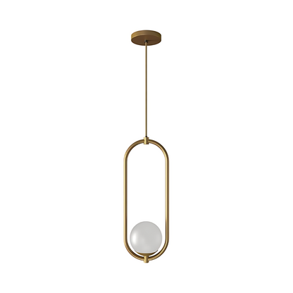 PEND GLOBE IV 1XG9 OPALINO  DOURADO  ORLUCE