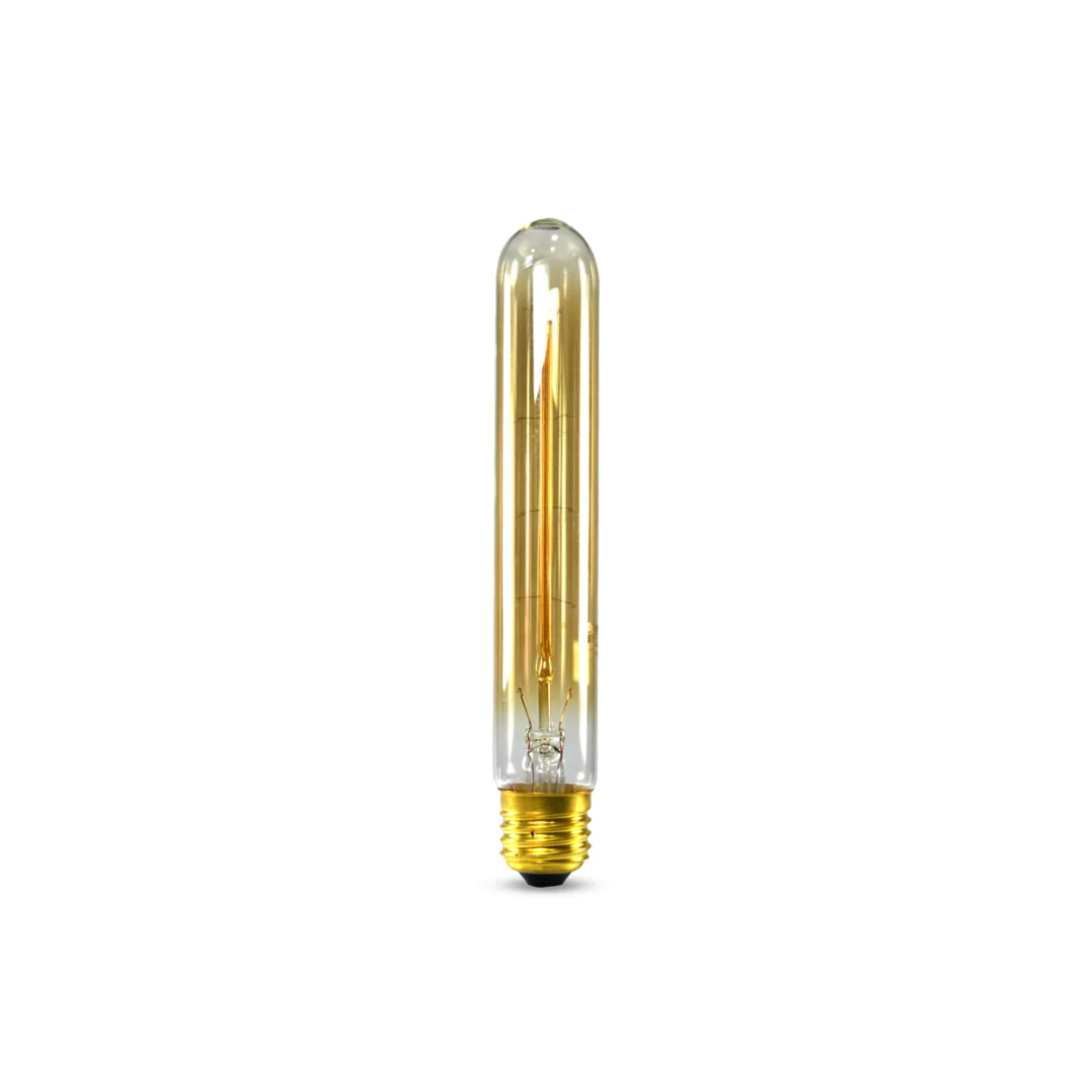 Lâmpada filamento de carbono tubo retrô vintage ST30 40W 2400K Âmbar E-27 127V