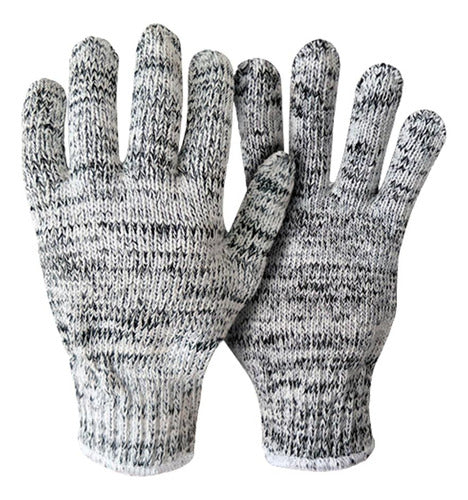 Kit com 12 Pares de Luva de Malha Tricotada Mesclada 9 Imbat