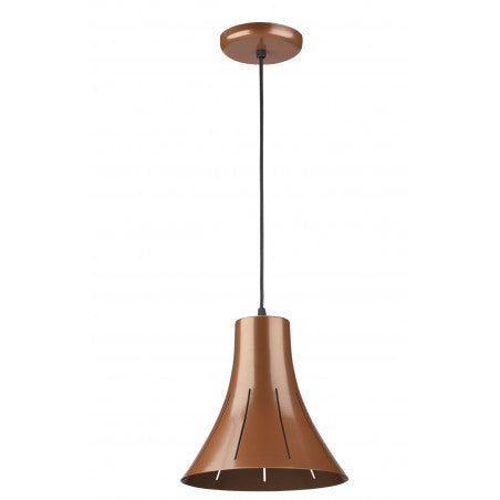 Pendente Alumínio E27 Bacia Cobre/Preto Click Injet