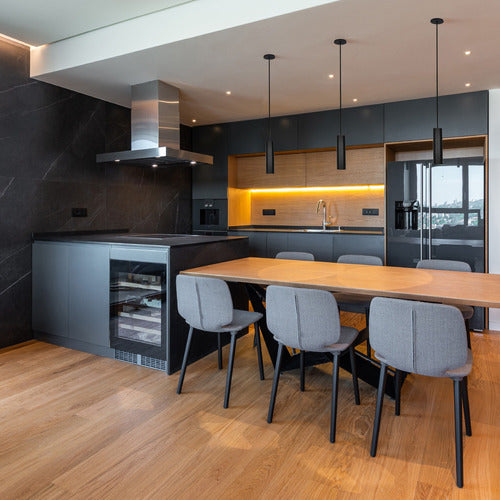 Pendente Tubo 2 Aluminio 20cm E27 Preto/Cobre Click Injet