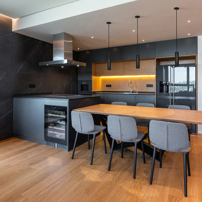 Pendente Tubo 2 Aluminio 20cm E27 Preto/Cobre Click Injet