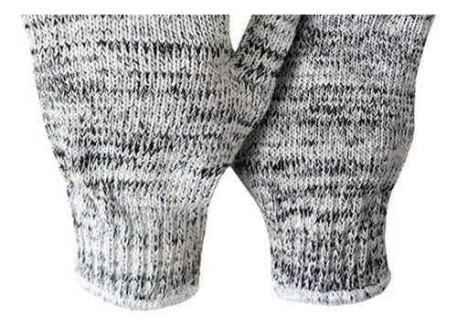 Kit com 12 Pares de Luva de Malha Tricotada Mesclada 9 Imbat