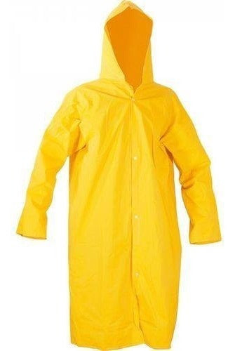 Capa De Chuva Pvc Forrada Amarela Tamanho G/gg Com Ca Epi