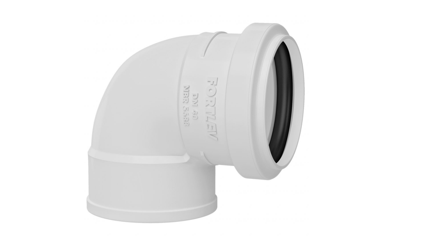 Kit 3 Joelho 90° de Esgoto C/Anel Dn40 - Fortlev