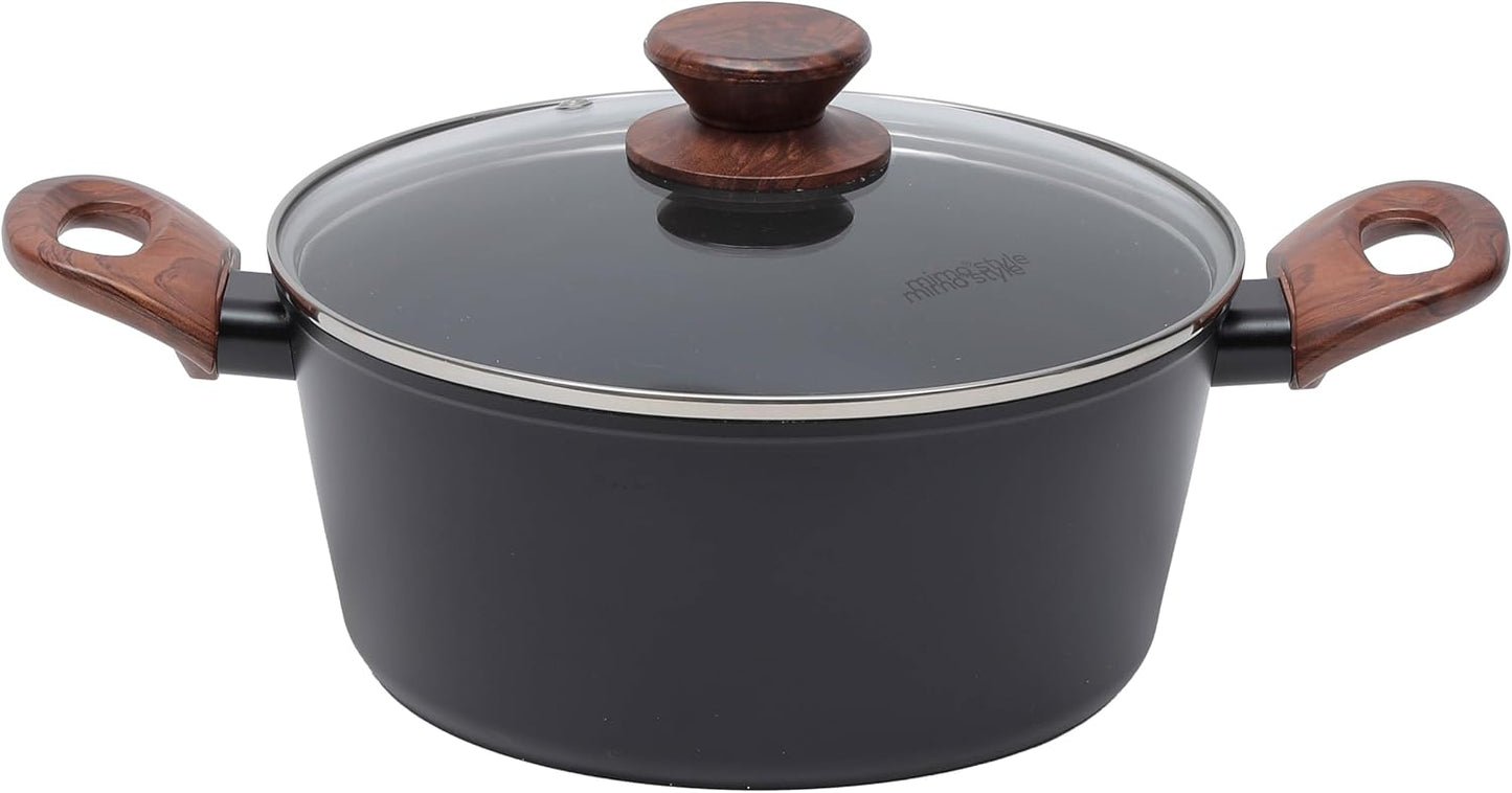 Jogo de Panelas 10 Peças Indução Cerâmica Black Style Cook