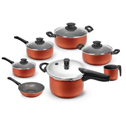 Conjunto Gourmet 7 Peças Panela de Pressão Terracota Nigro