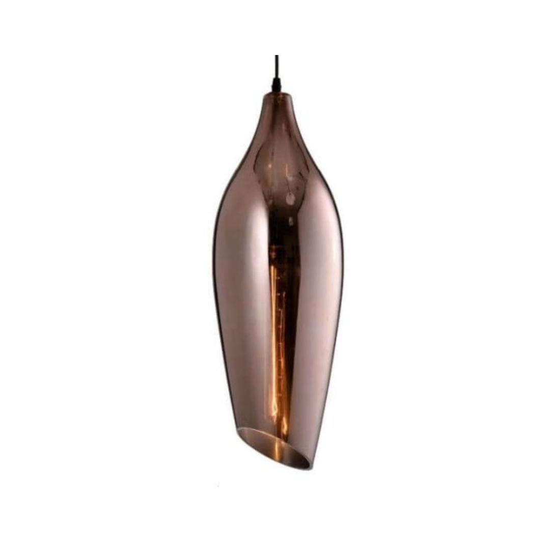 Lustre Pendente Orluce Vino200 Or1234 Rosê Gold E27 Bivolt