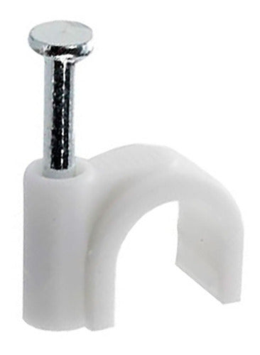 Fixador De Fio Circular 10mm Branco - Decorlux