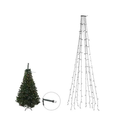 Pisca 140 LED Árvore Fio Verde 127v Color 1,8m Florarte