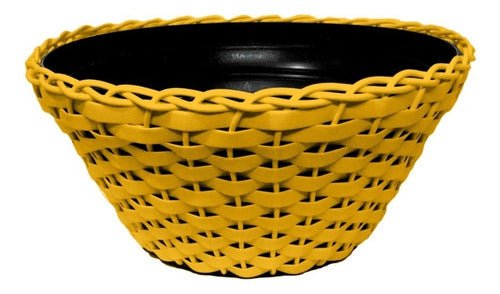 Vaso Cuia Cachepot S/ Borda Fibra Sintética Pote 25 Para Plantas - Arte Paiol