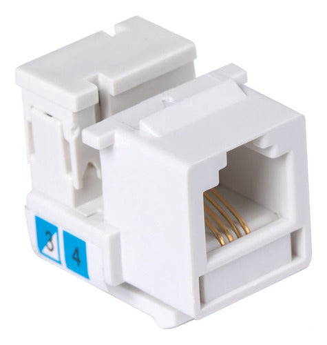 Keystone Tomada RJ45 (CAT6) Com Componente Metálico Modular Branco - Tramontina