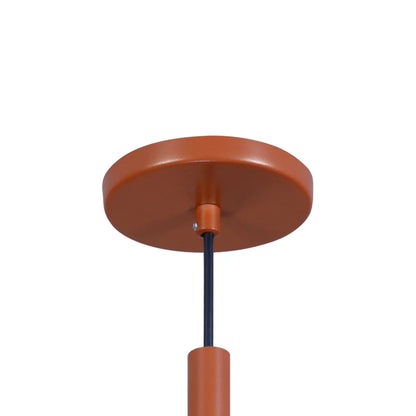 Pendente Alumínio Tubo 2 20cm E27 Cobre/Preto Click Injet