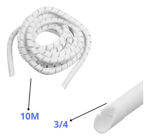 Organizador de Cabos Espiral Dexson 10M 3/4 Branco Schneider