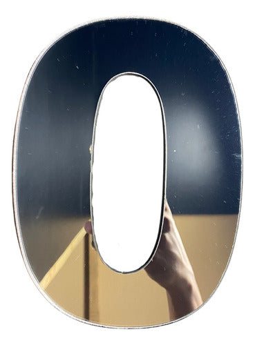 Número 0 de Acrílico Espelhado 15cm Decore