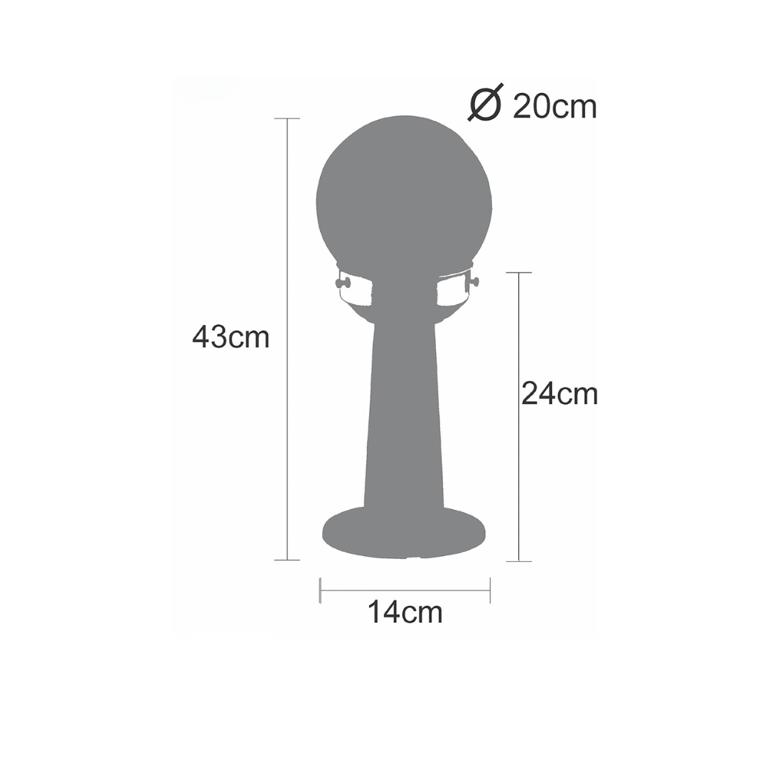 Balizador Poste de Jardim com Globo 551 Branco Click Injet