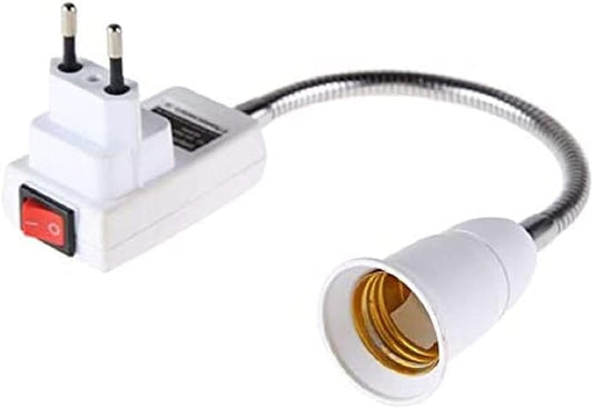 Soquete E27 c/Adaptador Flexível P/Tomada 40cm - Bestfer