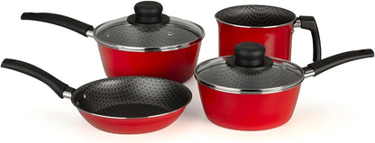 Jogo de Panelas 4 Peças Antiaderente Multiflon Vermelho