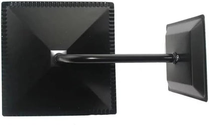 Arandela Colonial Aço Fosfotizado L-4-B Preta - Ideal Iluminação