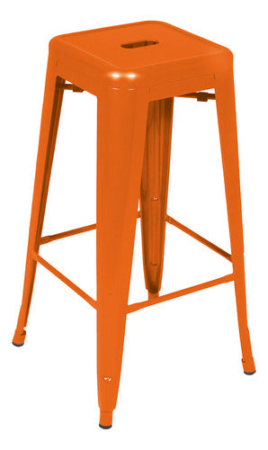 Banqueta Industrial Large Laranja 009442 Mor