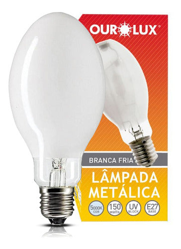 Lâmpada Vapor Metálico Ovoide 150W E-27 5000K Ourolux