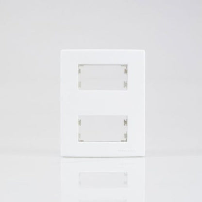 Caixa Sobrepor 95x75 2 Postos Separados Sleek Com Suporte