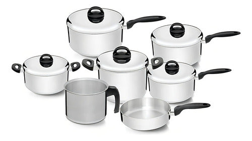 Conjunto Jogo de Panelas Nigro Eterna 7 Peças Polido