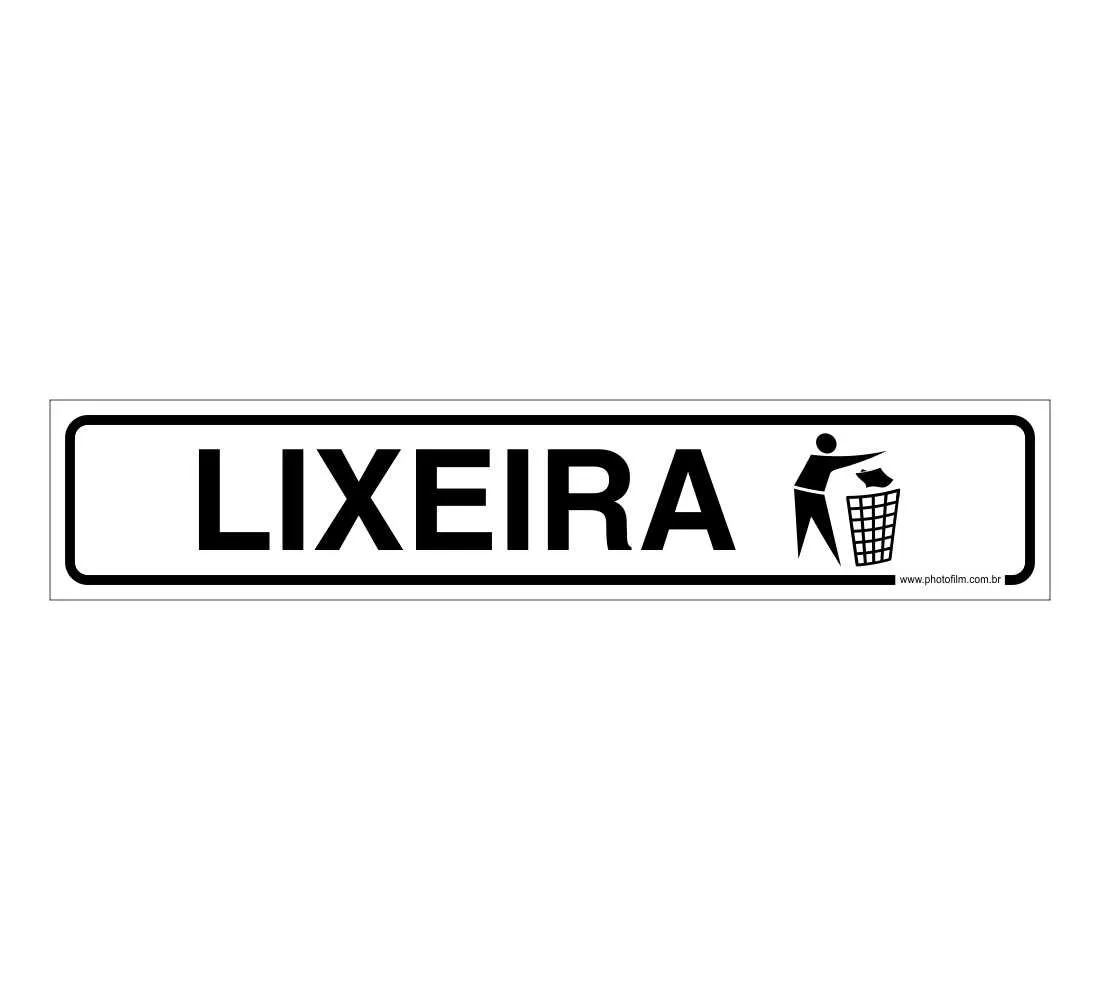 Placa de alumínio lixeira - Sinalização decore