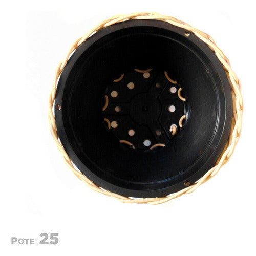 Vaso Cuia Cachepot S/ Borda Fibra Sintética Pote 25 Para Plantas - Arte Paiol