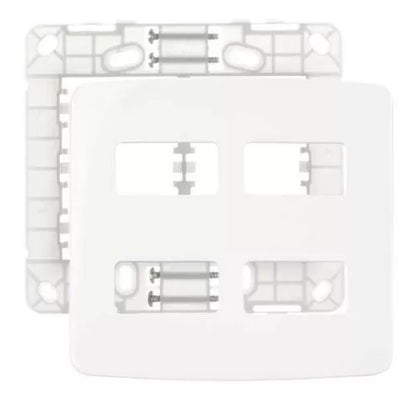 Conjunto Placa 4x4 4 Postos Horizotal Margirius Linha B3