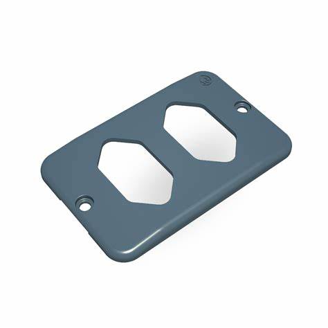 Tampa PVC 1/2 E 3/4" Tomadas Hexagonal Sep. Cinza