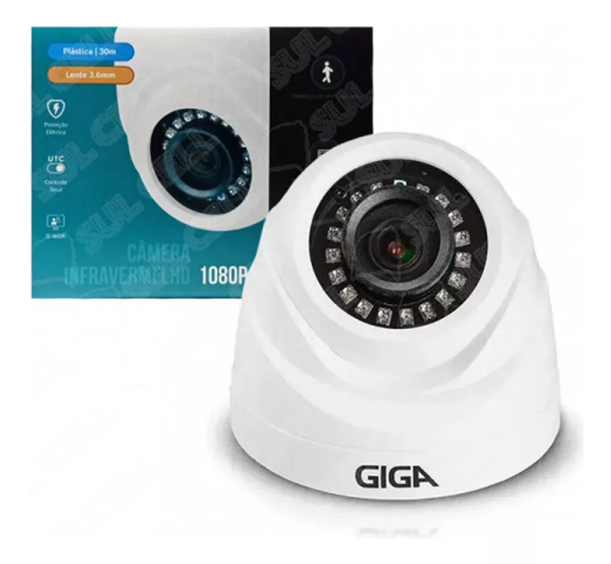 Câmera dome orion 1080p IR 20M 1/2.9 3.6MM Multilaser