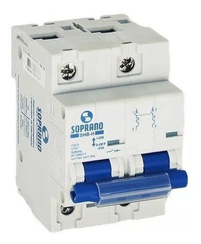 Disjuntor Din 2p Bipolar 90a Curva C 10ka Soprano