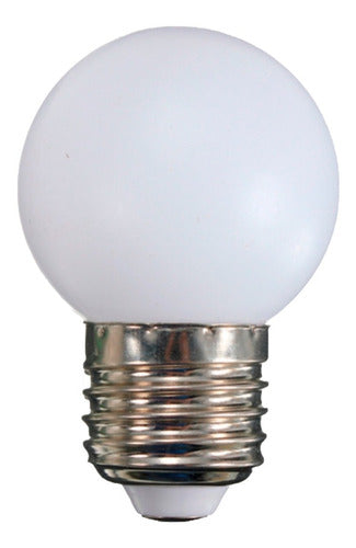 Lâmpada Bolinha Decorativa Branco Frio G45 E27 Galaxy 127v