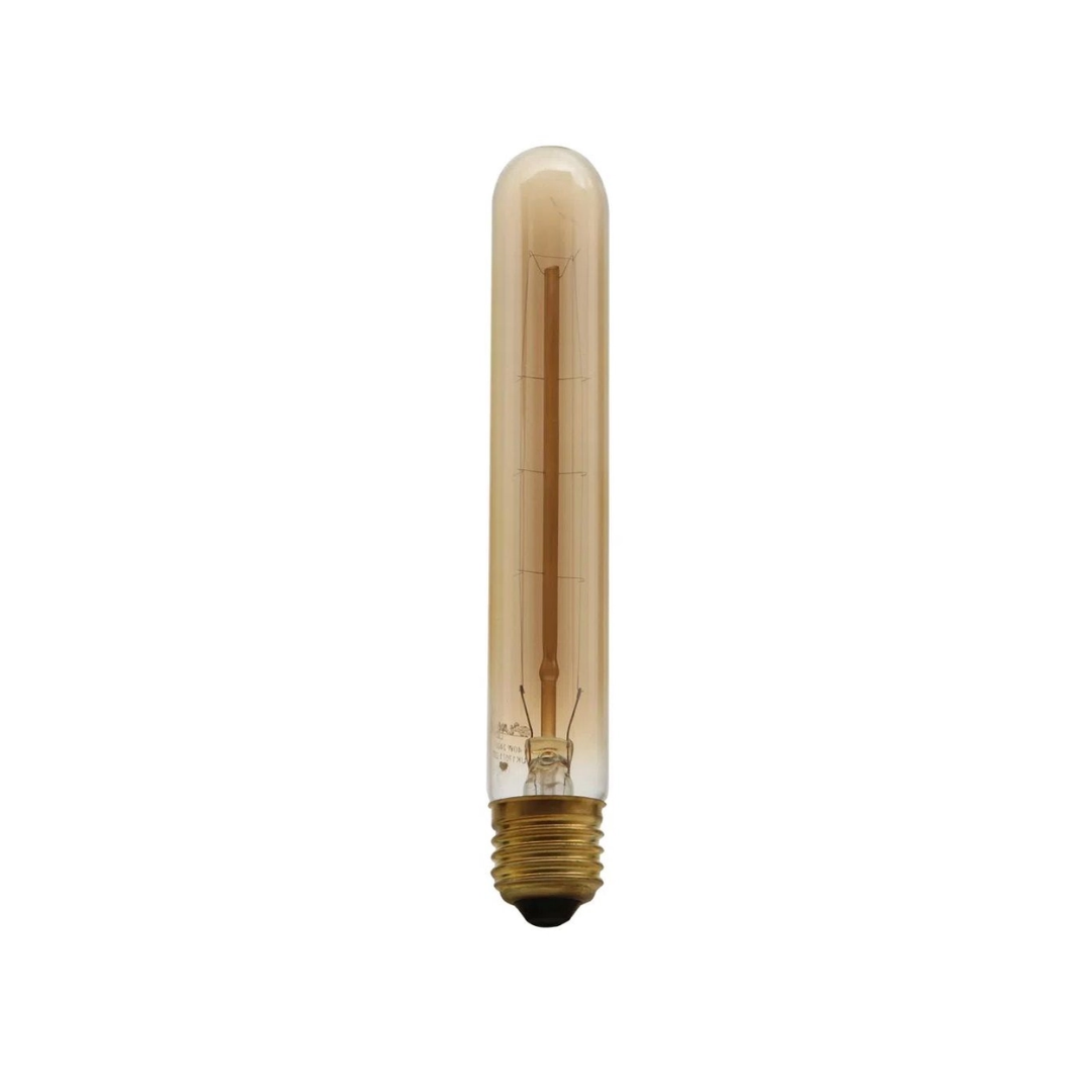 Lâmpada filamento de carbono tubo retrô vintage ST30 40W 2400K Âmbar E-27 127V