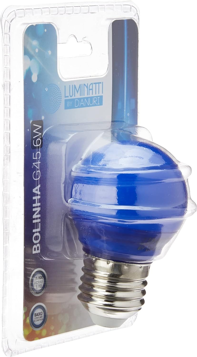 Lâmpada Bolinha Led 6w Azul 127v/220v Luminatti