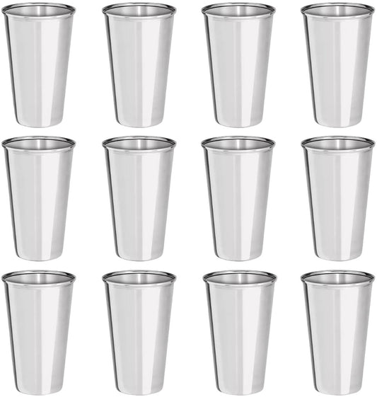 Jogo de 12 Copos Inox 250ml Yangzi Alumínio Resistente