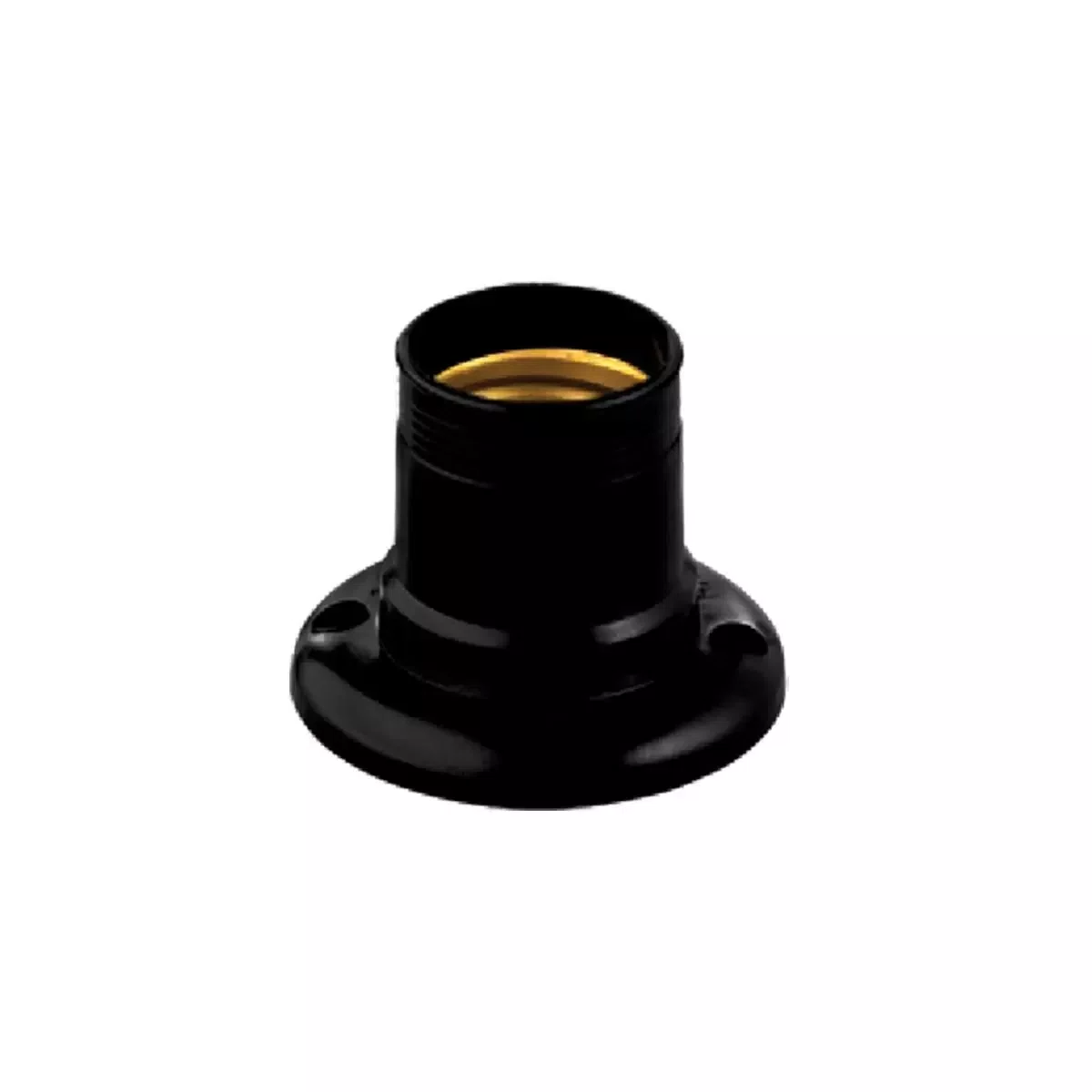 Kit de 5 Bocal Soquete E27 para Teto Preto Decorlux Plástico