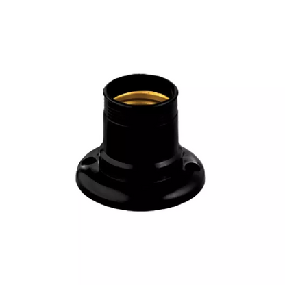 Kit de 5 Bocal Soquete E27 para Teto Preto Decorlux Plástico