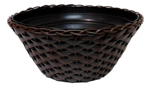 Vaso Cuia Cachepot S/ Borda Argila Fibra Sintética Pote 25 Para Plantas - Arte Paiol