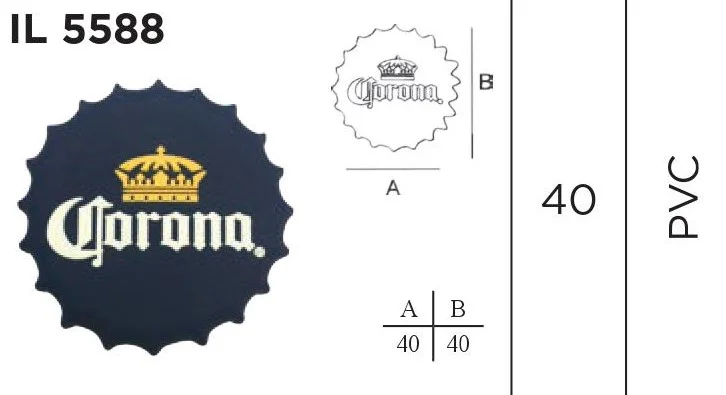 Puxador Temático IL5588 40mm PVC Corona Italyline