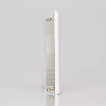 Conjunto Placa + Suporte Para Móvel Branco 80x80mm Sleek