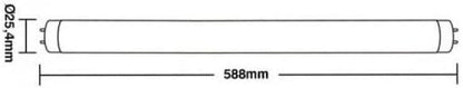 Lâmpada Led Tubular 9,9w 3000k T8 Taschibra 60cm