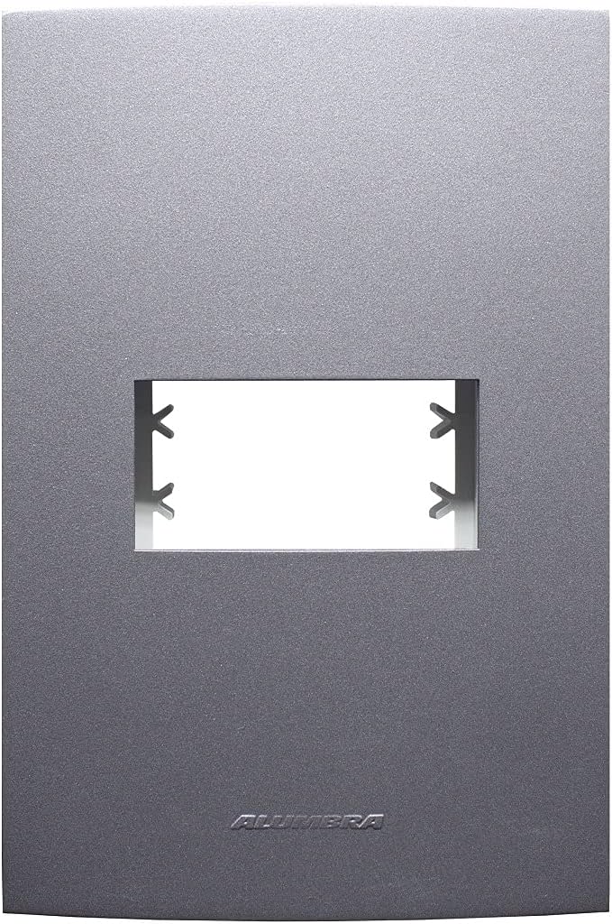 Placa 4 x 2 + 1Módulo Com Suporte InovaPro Grafite - Alumbra